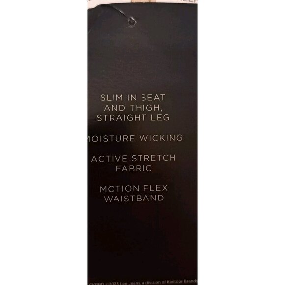 Lee NEW Men's Beige Active Stretch Motion Flex Slim Straight Pants 42x30 - Picture 7 of 8